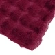 Одеяло от изкуствена заешка козина Olite, 240 x 270 см, полиестер, Бордо червен