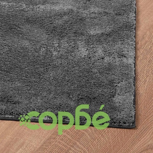 Килим със среден косъм HUARTE, полиестер, 80 x 750 см, Антрацит ➤ топ цена ➤ sorbe.bg