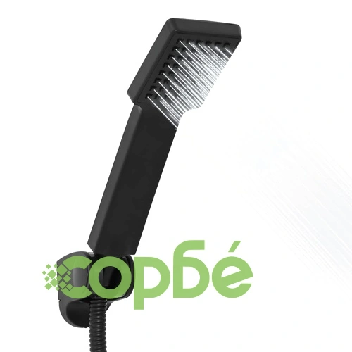 Комплект душова глава с 5 функции, месинг, черно, G 1/2 инча ➤ топ цена ➤ sorbe.bg