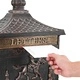 Стояща пощенска кутия от лят алуминий, Бронзов цвят, 42,5 x 29,5 x 117 см
