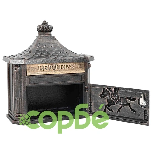 Стенна пощенска кутия от лят алуминий, Бронз, 40,5 x 15,5 x 44 см ➤ топ цена ➤ sorbe.bg