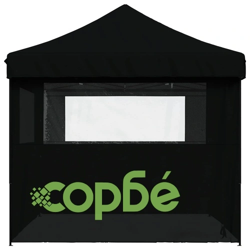 Парти шатър сгъваем 292 x 440 x 315 см Черен, Оксфордска тъкан ➤ топ цена ➤ sorbe.bg