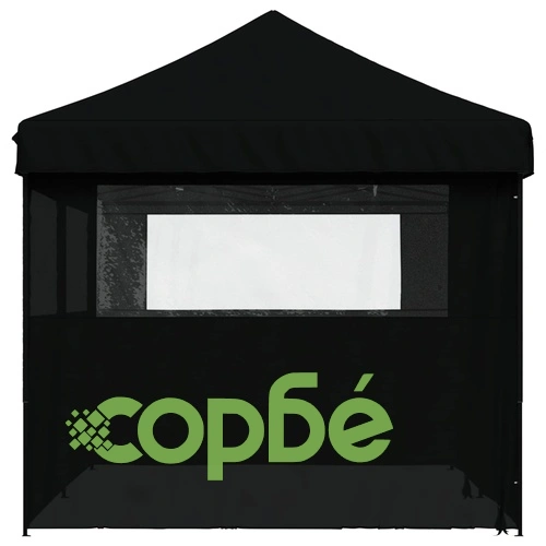 Парти шатра 292 x 580 x 315 см, черна, оксфордска тъкан, сгъваема ➤ топ цена ➤ sorbe.bg