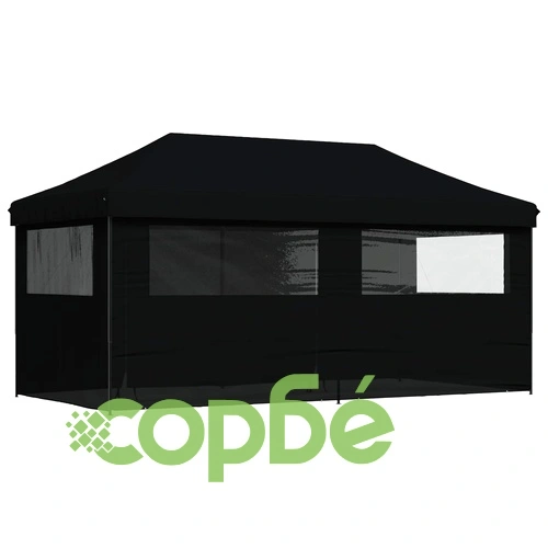 Парти шатра 292 x 580 x 315 см, черна, оксфордска тъкан, сгъваема ➤ топ цена ➤ sorbe.bg