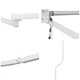 Електрическа разтегателна рамка за сенник от алуминий, бяла, 3,5 x 2 м