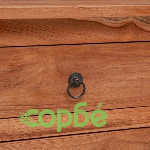 Сервизен шкаф Натурал 79 x 35 x 80 см Масивно тиково дърво ➤ топ цена ➤ sorbe.bg