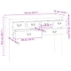 Шкаф за всекидневна Натурално 110 x 35 x 75,5 см Масивно тиково дърво