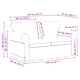 Диван Черно 155 x 82 x 80 см с метална рамка и текстилна тапицерия