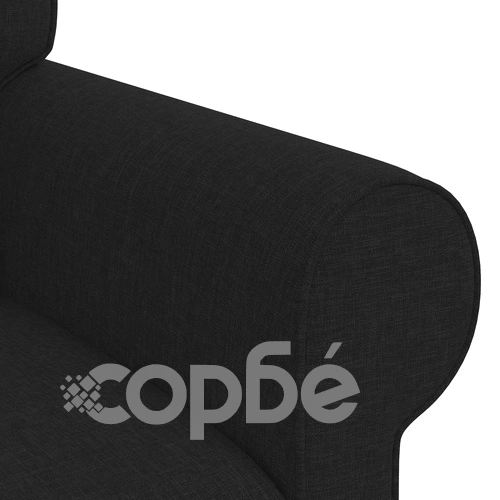 Диван Черно 215 x 82 x 80 см, метал и текстил ➤ топ цена ➤ sorbe.bg