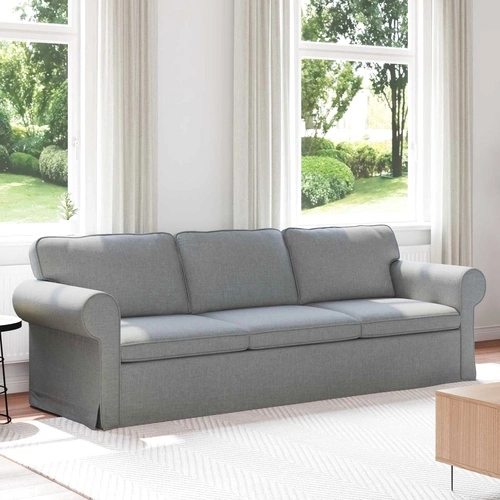 Диван Светлосиво 245 x 82 x 80 см Метал и Текстил ➤ топ цена ➤ sorbe.bg