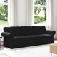 Диван Черно 245 x 82 x 80 см с текстилна тапицерия