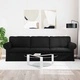 Диван Черно 245 x 82 x 80 см с текстилна тапицерия