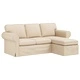 Диван Крем 195 x 138 x 80 см с текстилна тапицерия