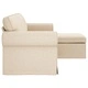 Диван Крем 195 x 138 x 80 см с текстилна тапицерия