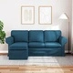 Диван Синьо 195 x 138 x 80 см с текстилна тапицерия