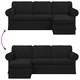 Диван Черно 215 x 138 x 80 см Метал и Текстил