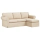 Диван Крем 215 x 138 x 80 см метал и текстил