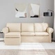 Диван Крем 215 x 138 x 80 см метал и текстил