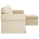 Диван Крем 215 x 138 x 80 см метал и текстил