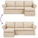 Диван Крем 215 x 138 x 80 см метал и текстил
