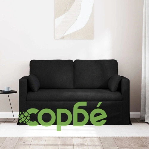 Диван Черно 138 x 78 x 80 см, Метал и Текстил ➤ топ цена ➤ sorbe.bg