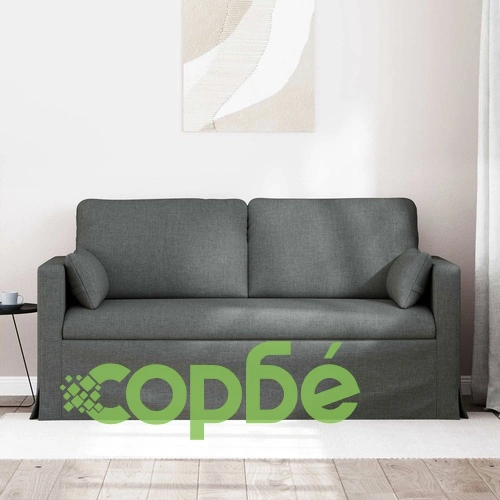 Диван тъмно сив, 158 x 78 x 80 см, текстил и метал ➤ топ цена ➤ sorbe.bg