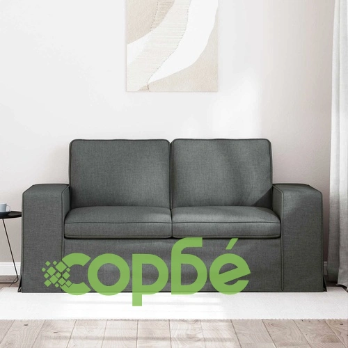 Диван тъмно сив, текстил, 162 x 80 x 82 см ➤ топ цена ➤ sorbe.bg
