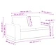 Диван Черно 182 x 80 x 82 см, метална рамка с текстилна тапицерия
