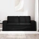 Диван Черно 182 x 80 x 82 см, метална рамка с текстилна тапицерия