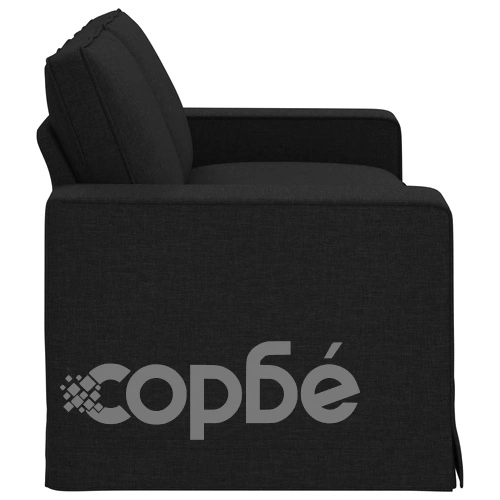 Диван Черно 182 x 80 x 82 см, метална рамка с текстилна тапицерия ➤ топ цена ➤ sorbe.bg