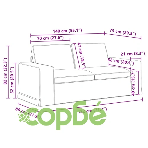 Диван тъмнозелен 182 x 80 x 82 см с метална рамка ➤ топ цена ➤ sorbe.bg