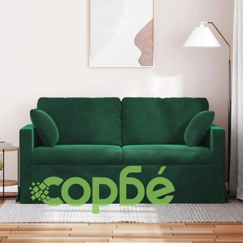 Диван Тъмен зелен 158 x 78 x 80 см Кадифе ➤ топ цена ➤ sorbe.bg