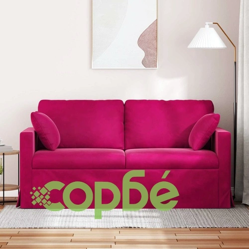 Диван Виненочервен от Кадифе 158 x 78 x 80 см ➤ топ цена ➤ sorbe.bg