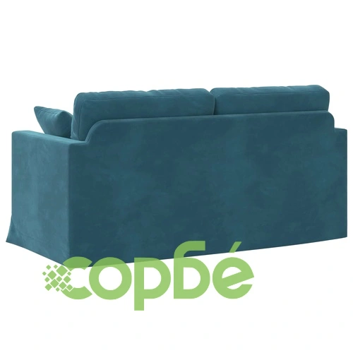 Диван Синьо 158 x 78 x 80 см Кадифе ➤ топ цена ➤ sorbe.bg