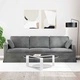 Диван Тъмен сив 228 x 78 x 80 см от кадифе