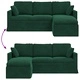 Диван Тъмен зелен 198 x 134 x 80 см Кадифе