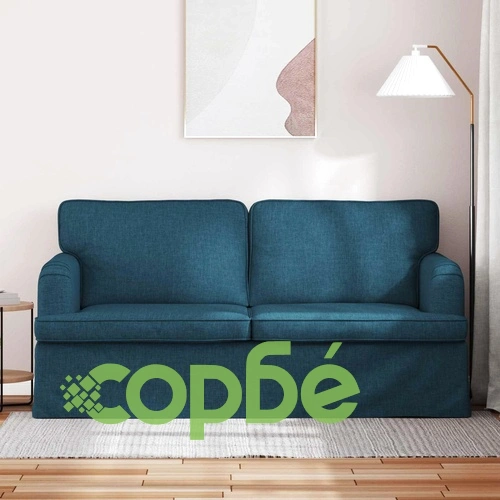 Диван Синьо 162 x 80 x 85 см, Метал и Текстил ➤ топ цена ➤ sorbe.bg