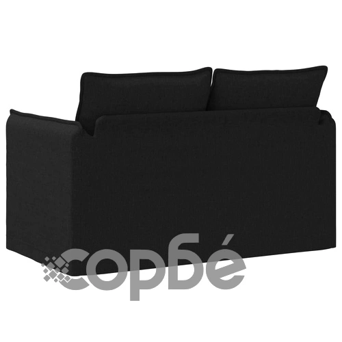 Диван Черно 135 x 82 x 85 см, метална рамка ➤ топ цена ➤ sorbe.bg
