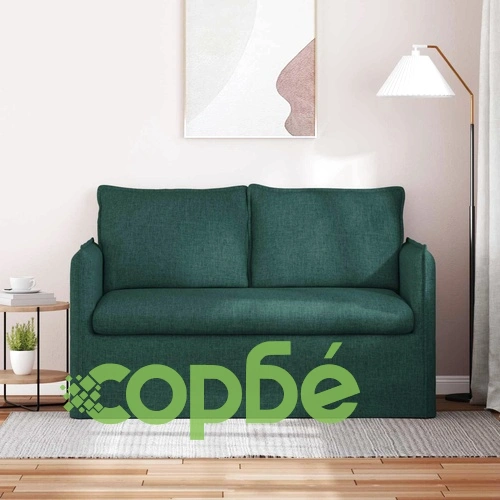 Диван тъмнозелен, текстил, 135 x 82 x 85 см ➤ топ цена ➤ sorbe.bg