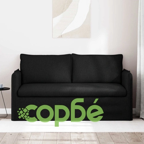 Диван Черно 155 x 82 x 85 см метал ➤ топ цена ➤ sorbe.bg