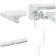 Рамка за сенник с LED осветление, Бял, 4,5 x 3,5 м, Алуминий и стомана