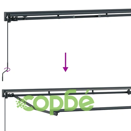 Рамка за сенник с LED осветление, Антрацит, 2,5 x 2 m, Алуминий и стомана ➤ топ цена ➤ sorbe.bg