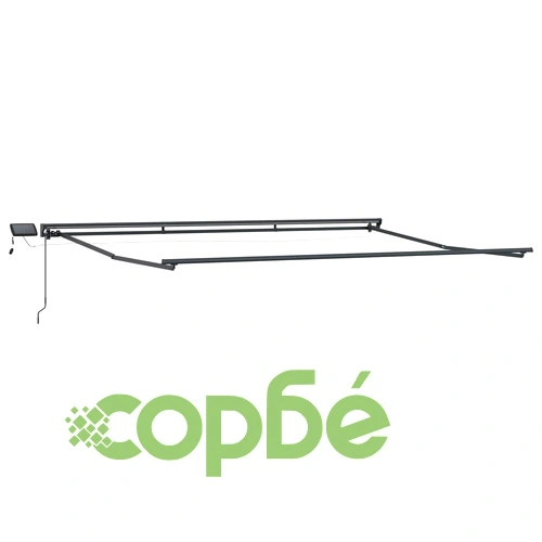 Рамка за сенник с LED осветление, Антрацит, 4,5 x 3,5 м, Алуминий ➤ топ цена ➤ sorbe.bg