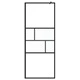 Стена за душ Walk-in, Черно, 80 x 195 x 0,5 см, Стъкло и алуминий