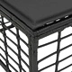 Градински диван без подлакътници 4 части, полиратан, 220 x 62 x 70 см, черен