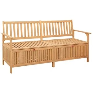 Градинска пейка с място за съхранение от акация, 170 x 63 x 84 см