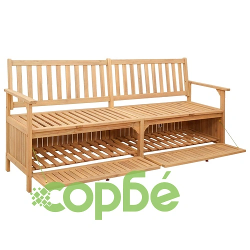 Градинска пейка с място за съхранение от акация, 170 x 63 x 84 см ➤ топ цена ➤ sorbe.bg