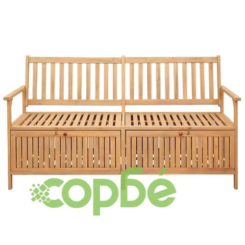 Градинска пейка с място за съхранение от акация, 170 x 63 x 84 см ➤ топ цена ➤ sorbe.bg