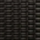 Градински диван с функция легло, 5 места, полиратан, 164 x 164 x 112 см, черен