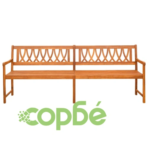 Градинска пейка за двама 220 x 56 x 90 см от масивно акациево дърво ➤ топ цена ➤ sorbe.bg